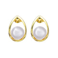 Damen Ohrringe mit eleganter Perlenfassung Shop Nory