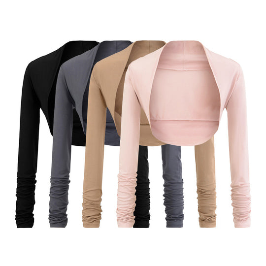 Damen Kurzbolero‑Shrug mit gerafften Langärmeln Shop Nory