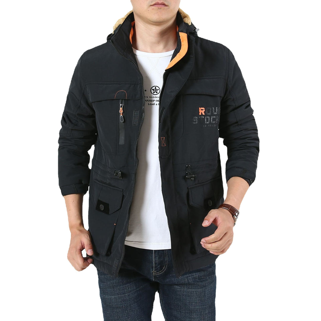 Herren Fieldjacke im Urban-Utility-Stil mit Mehrfachtaschen und hochschließendem Kragen Shop Nory