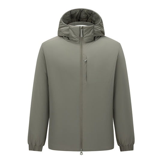 Herren Leichte wasserdichte Softshell-Regenjacke mit Kapuze und versteckter Brusttasche Shop Nory