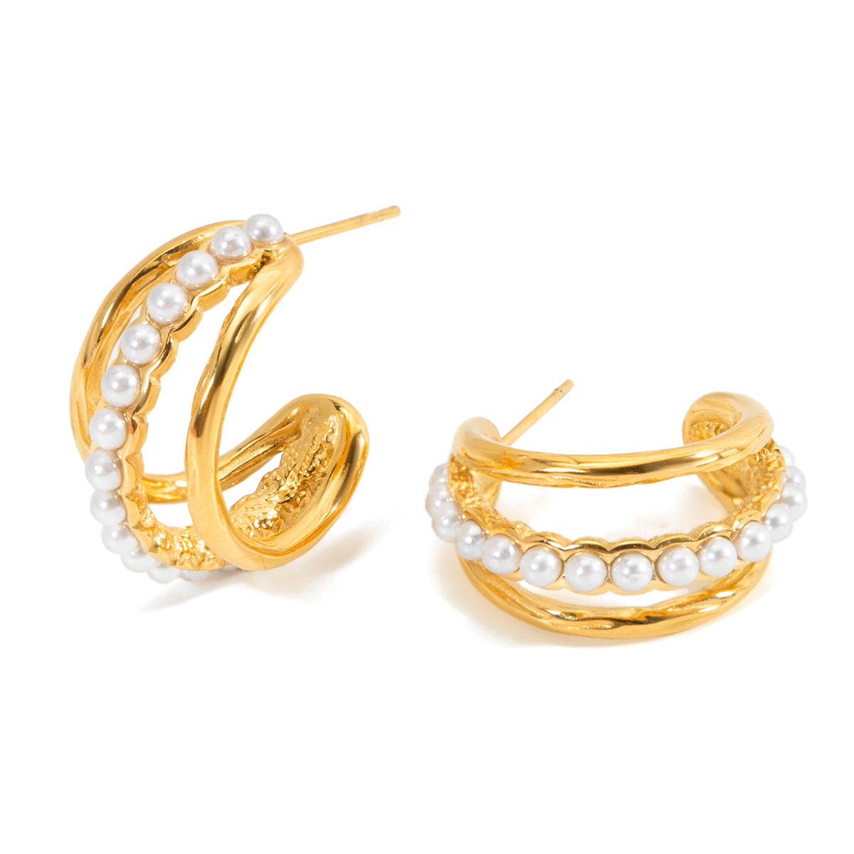 Damen Ohrhänger mit luxuriösem Perlendesign und elegantem Goldfinish Shop Nory