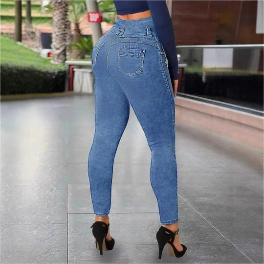 Damen Hochtaillierte Sculpting-Skinny-Jeans mit verstärktem V-Bund und Push-up-Effekt Shop Nory