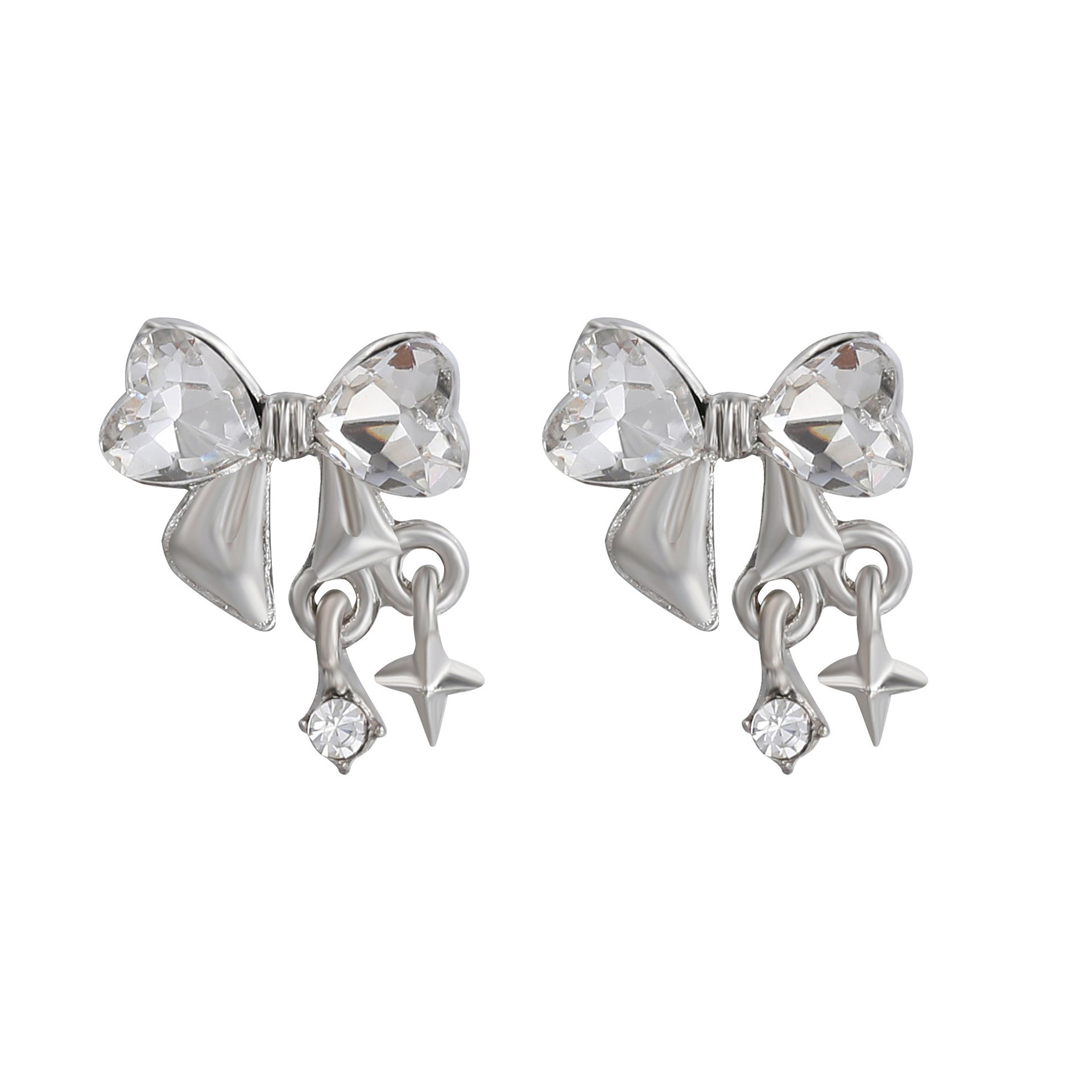 Damen Ohrringe mit elegantem Schleifen-Design und funkelnden Kristallen Shop Nory