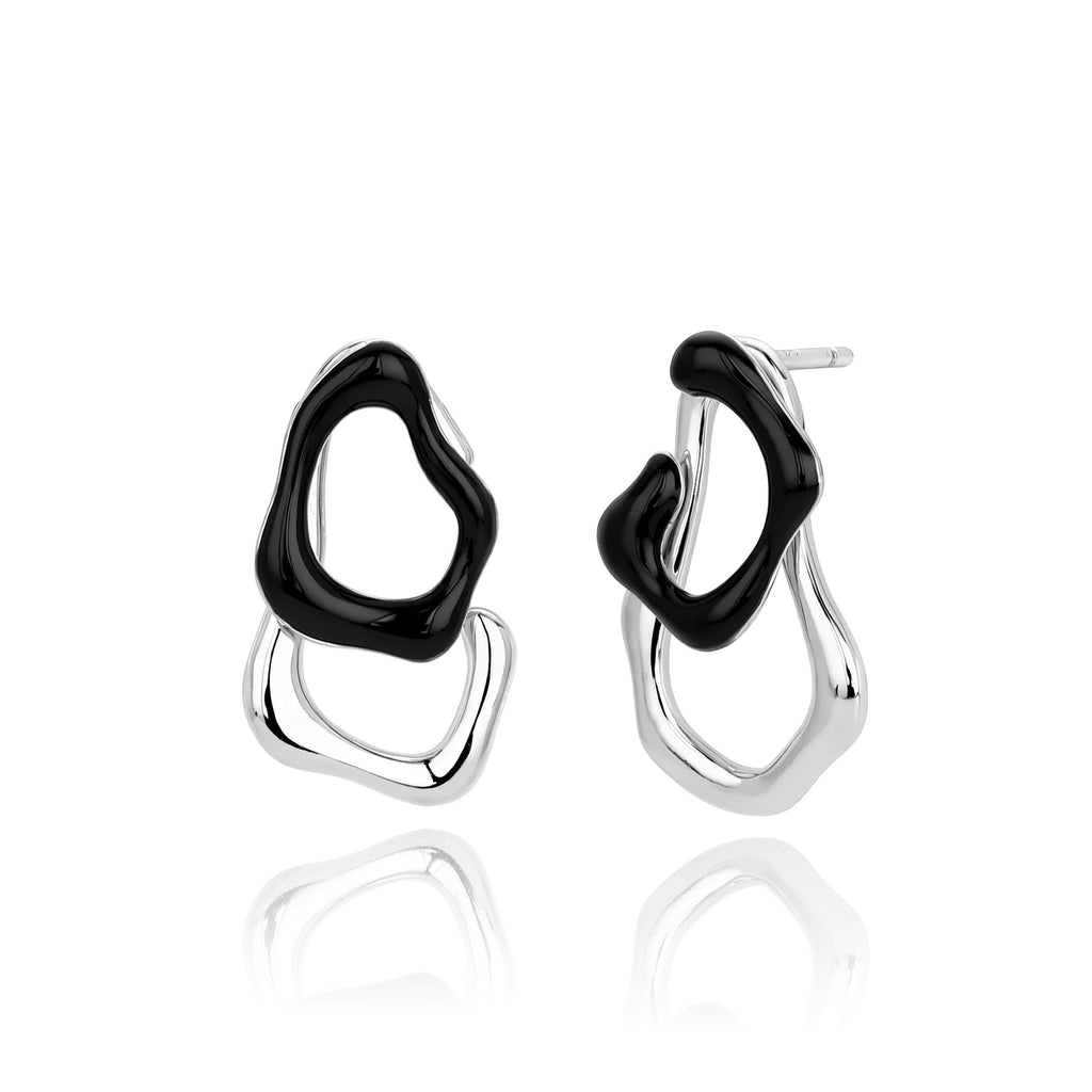 Damen Ohrhänger aus hochwertigem 925 Sterlingsilber mit modernen, geschwungenen Formen Shop Nory