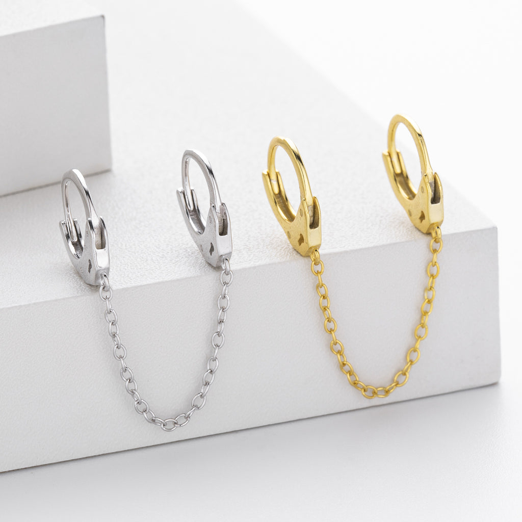 Damen Ohrhänger mit Kettenanhänger im modernen Design Shop Nory