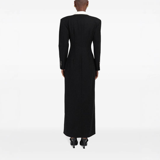 Damen Doppelreihiges Longblazer-Kleid mit taillierter Silhouette und Kontrastrevers Shop Nory