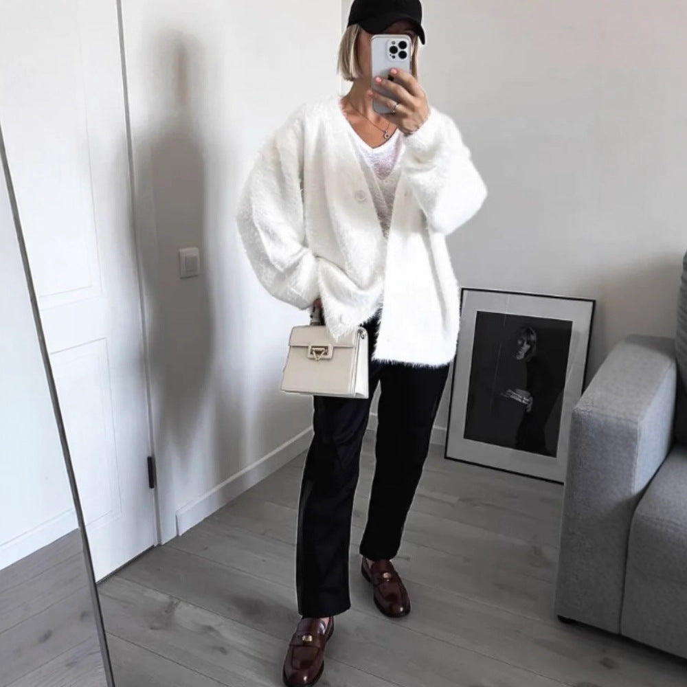 Damen Kuschelige Oversized Strickjacke Shop Nory