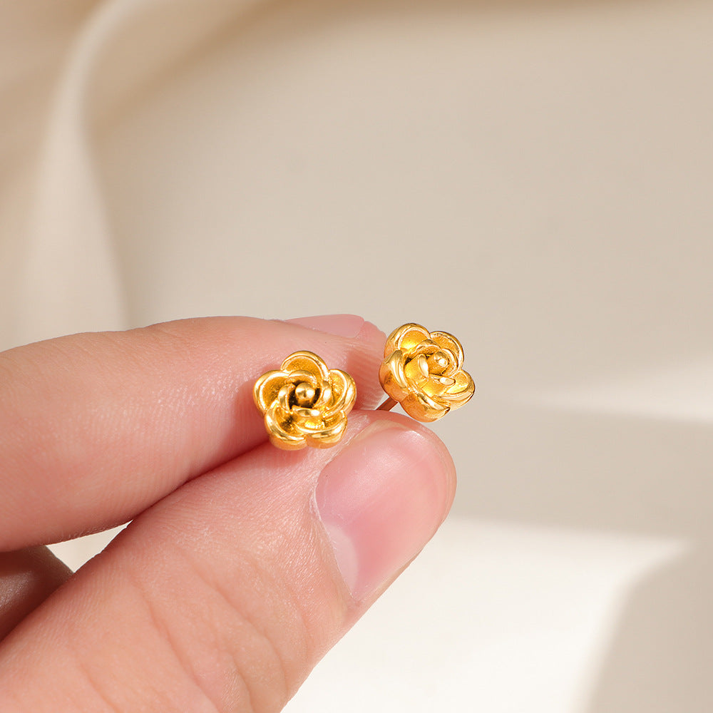 Damen Ohrstecker im eleganten Rosen-Design Shop Nory