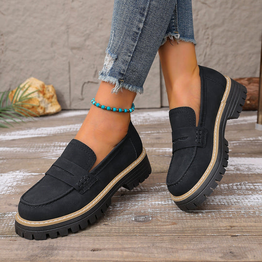 Damen Chunky-Loafer mit profilierter Gummilaufsohle und klassischem Penny-Riemen Shop Nory