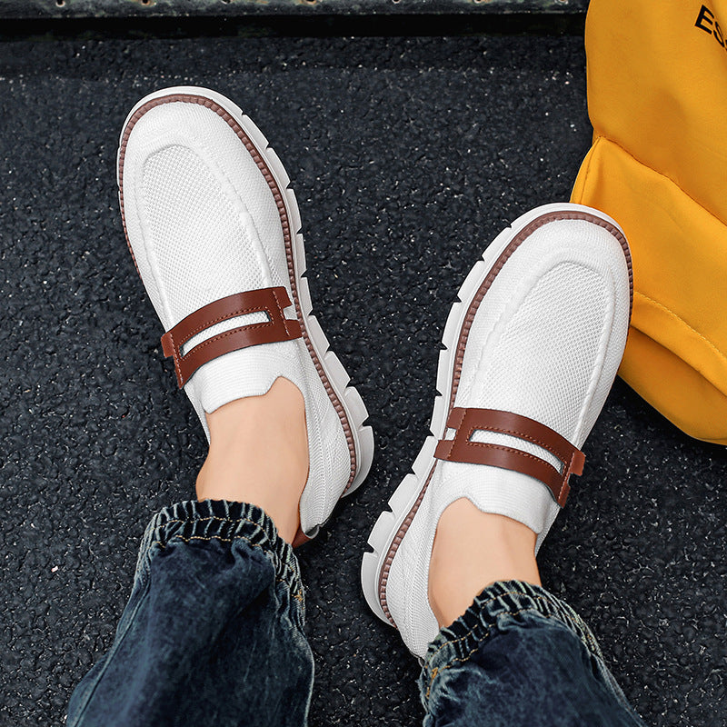 Damen Elastischer Strick‑Mokassin‑Sneaker mit dämpfender EVA‑Sohle und Zierriemen Shop Nory