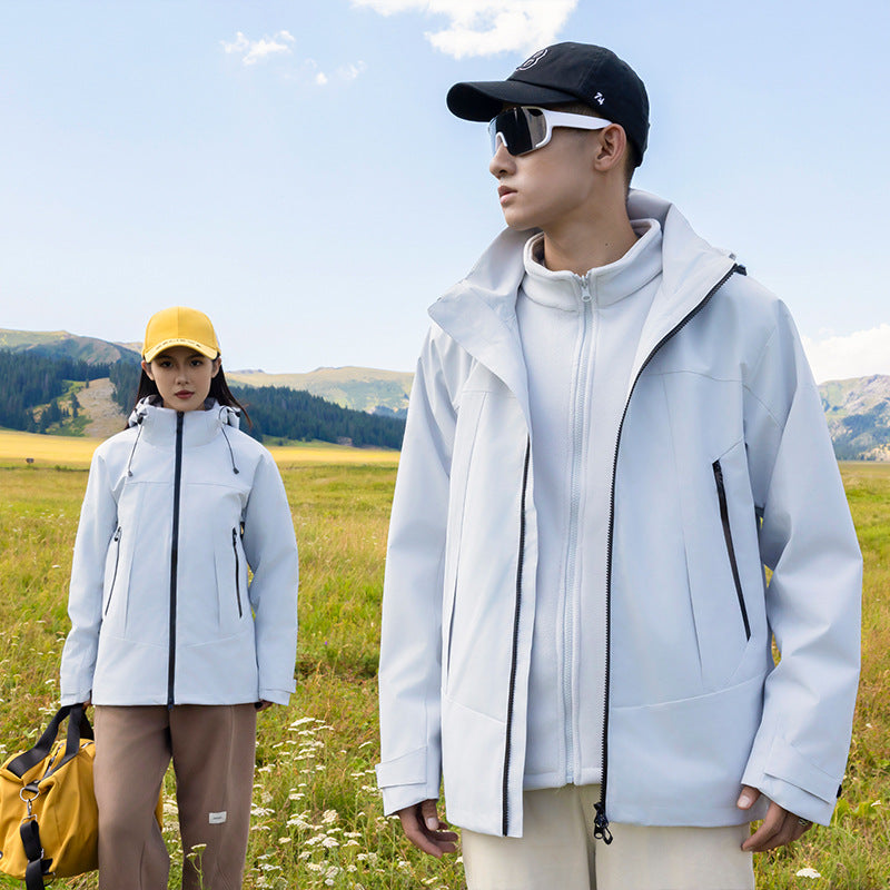 Herren zweilagige Softshell‑Outdoorjacke mit herausnehmbarem Fleece‑Innenlayer, wind‑ und wasserabweisend Shop Nory