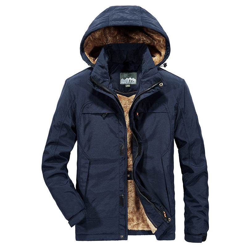 Herren wasserabweisende Winterparka mit Kapuze und luxuriösem Kunstfellfutter Shop Nory