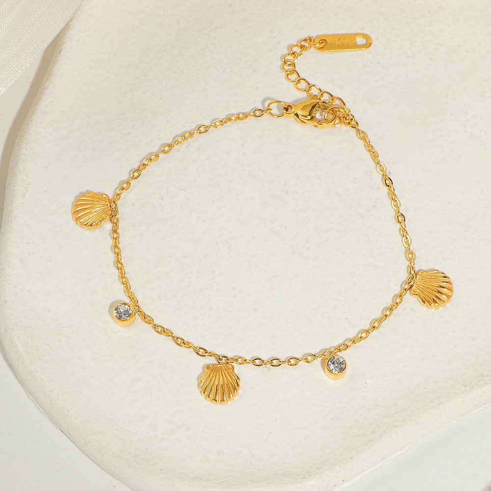 Damen Muschel Charm Verstellbares Armband Shop Nory