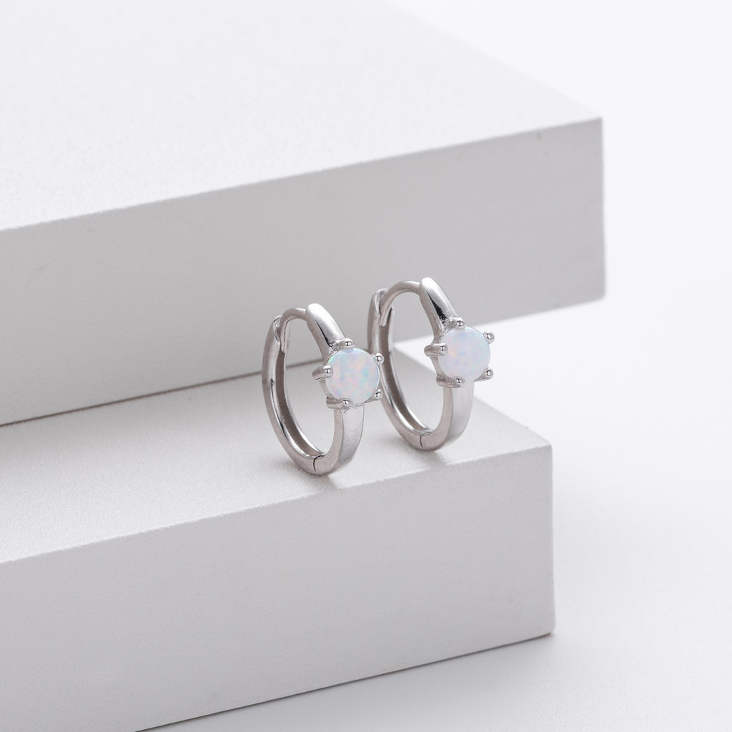 Damen Ohrhänger mit funkelndem Opal und edlem 925 Sterling Silber Shop Nory