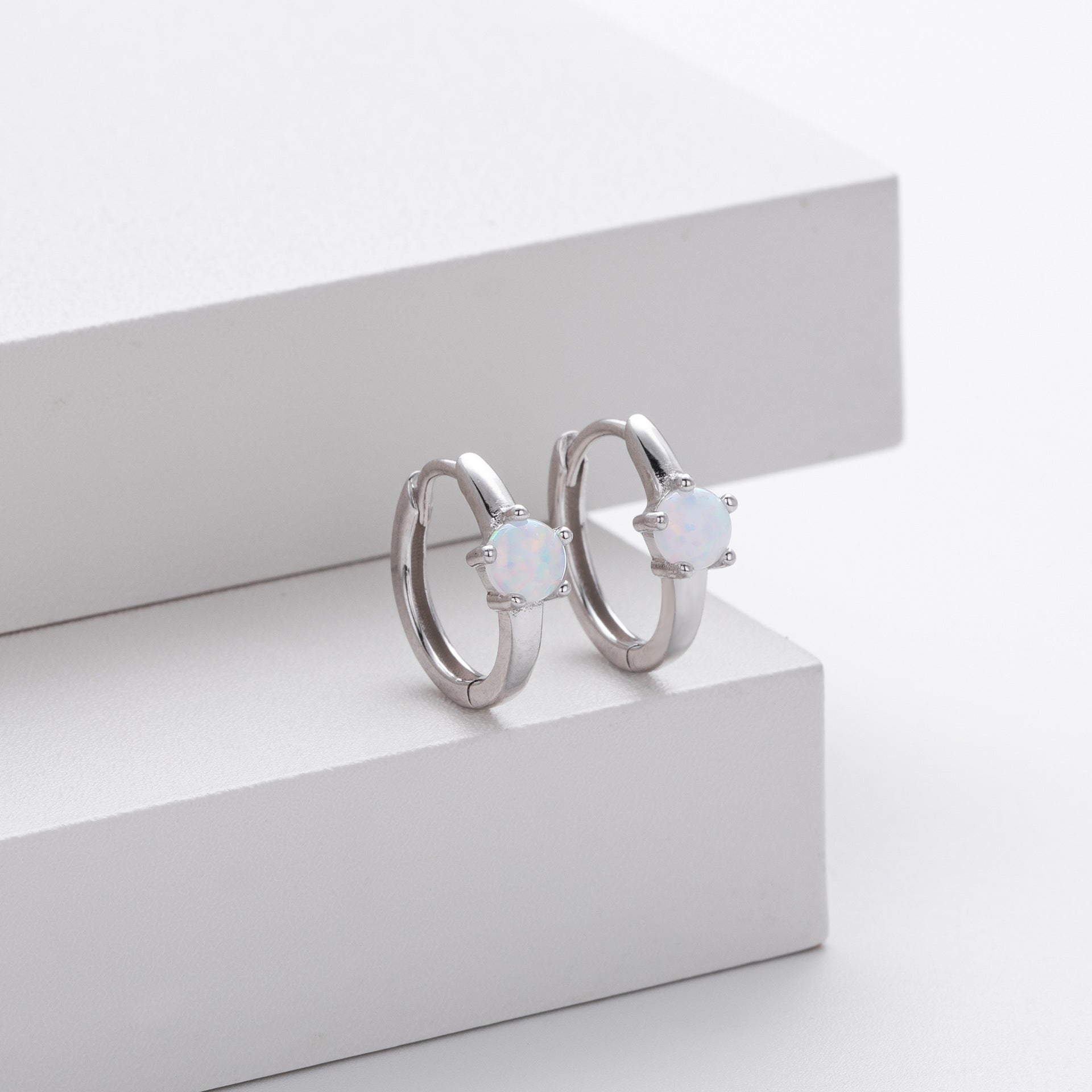 Damen Ohrhänger mit funkelndem Opal und edlem 925 Sterling Silber Shop Nory