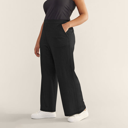Damen Hochtaillierte Relax-Culottehose mit weitem Bein und seitlichen Eingrifftaschen Shopy Nory