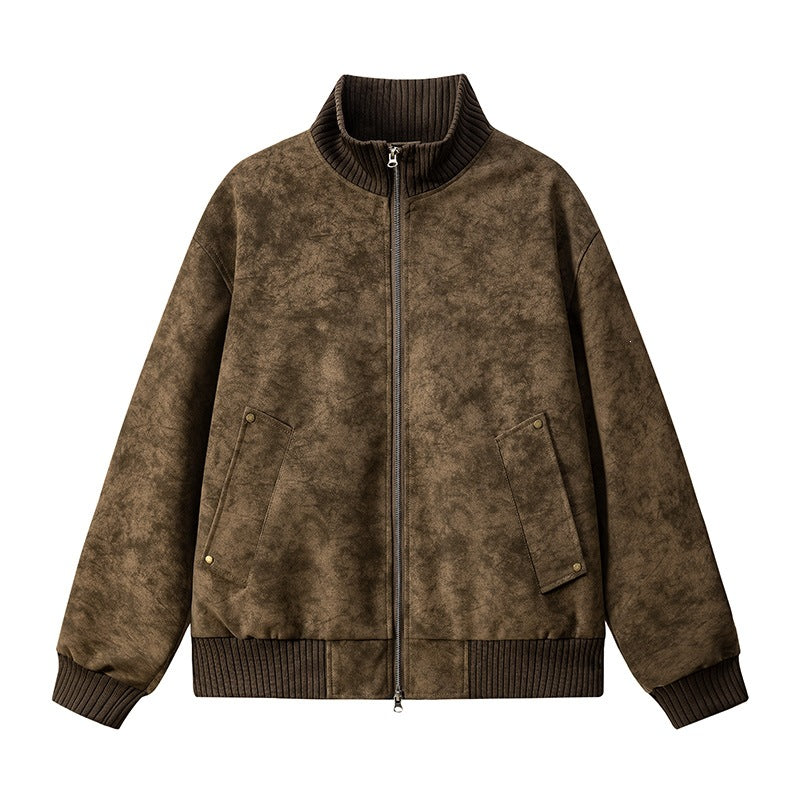 Damen Elegante Kunstlederjacke mit Stehkragen Shop Nory