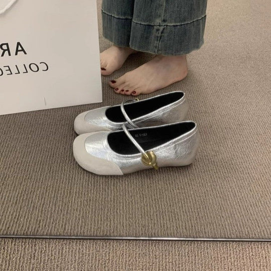 Damen elegante Mary Jane Ballerinas mit modischen Schnallen