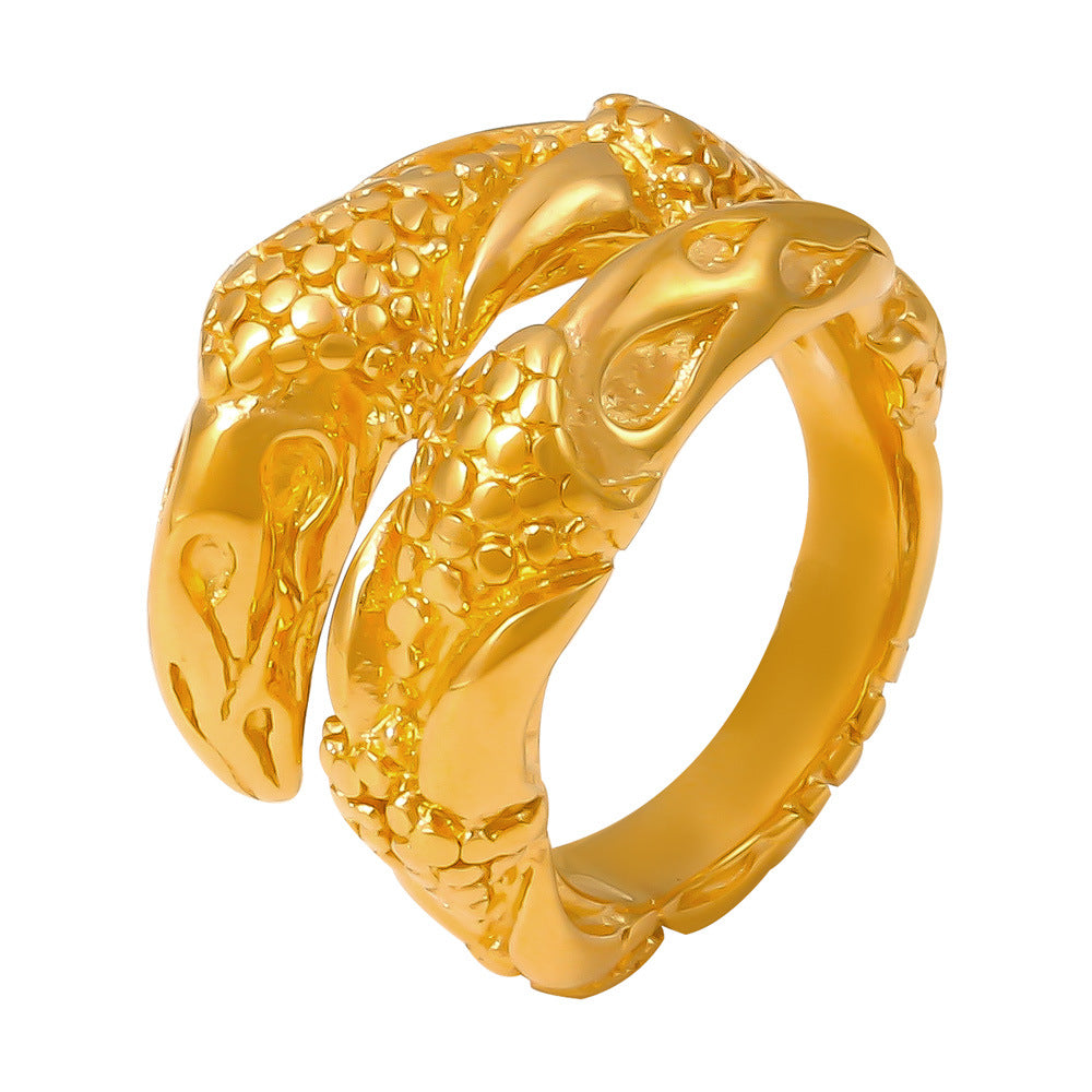 Damenring im stilvollen Schlangendesign aus hochwertigem Edelstahl Shop Nory