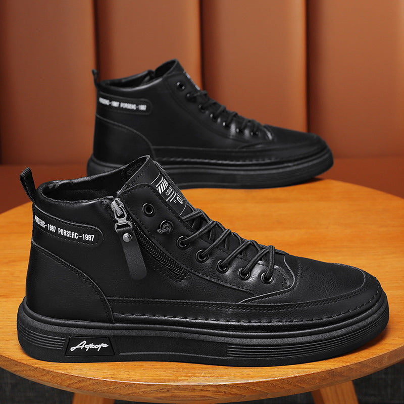 Herren Hochwertige Leder Sneakers