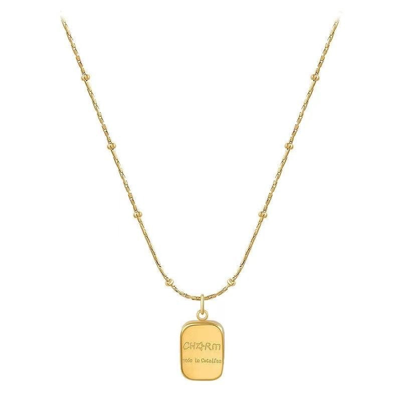 Damen Halskette mit personalisierbarem Anhänger aus hochwertigem Metall Shop Nory