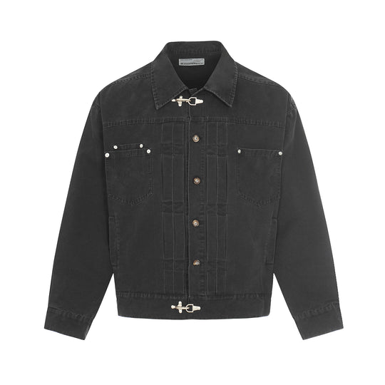 Herren Canvas-Utility-Blousonjacke mit Tunnelzug und Ziersteppungen Shop Nory