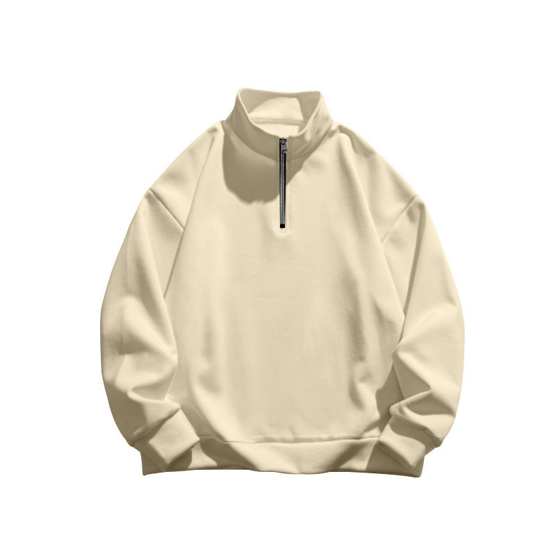 Herren Sportlicher Stehkragenpullover mit Reißverschluss