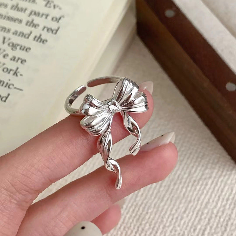 Damen Offener Ring mit kunstvollem Schleifen-Motiv Shop Nory