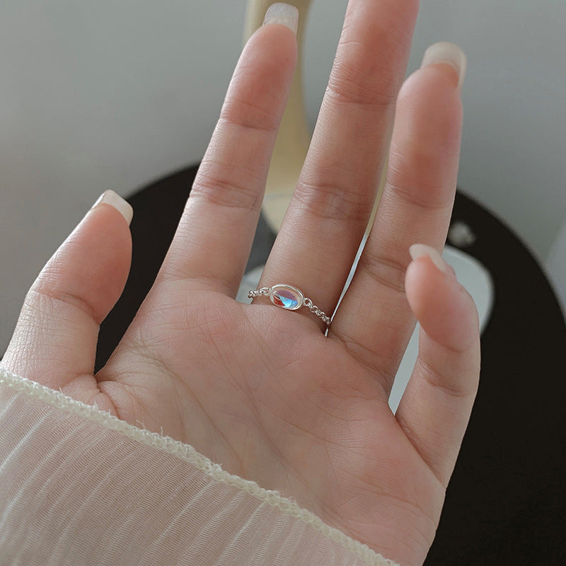 Damen Eleganter und filigraner Ring mit mystischem Opal Shop Nory