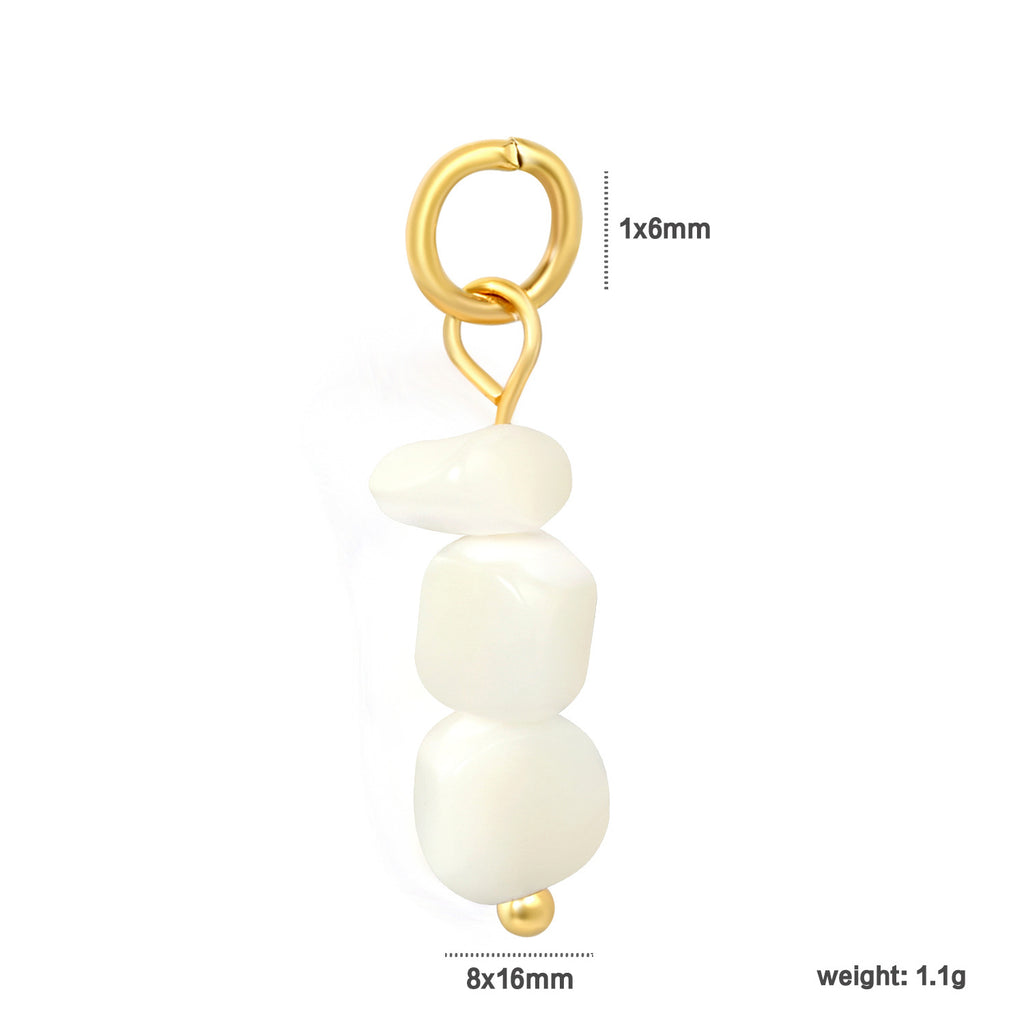 Damen Anhänger mit natürlichem Stein und goldenem Akzent Shop Nory