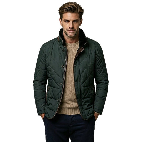 Herren Wattierte Steppjacke mit Stehkragen und Zwei-Wege‑Innenreißverschluss Shop Nory