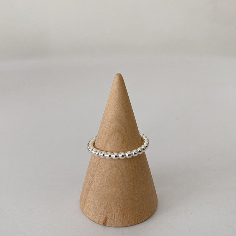 Damen Zierlicher Silberring mit Perlen-Design Shop Nory