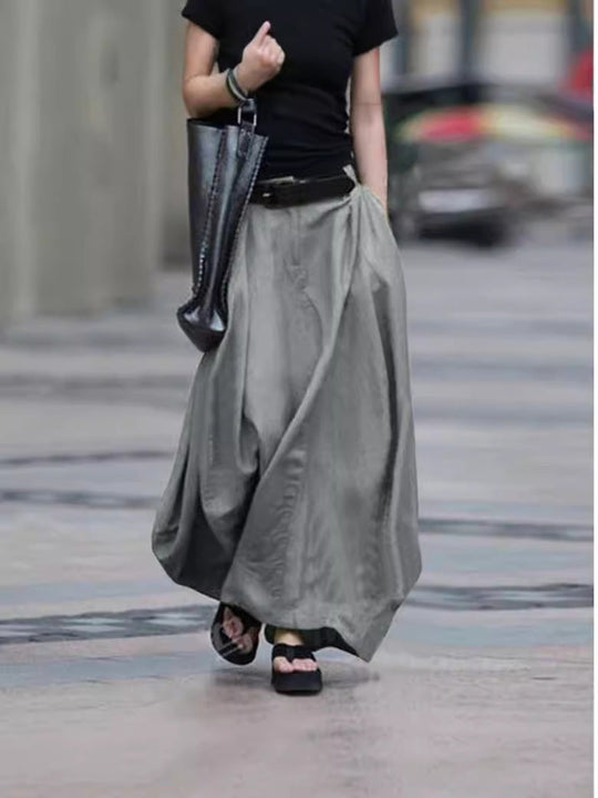 Damen Maxirock mit fließendem Schnitt und elegantem Fall Shopnory