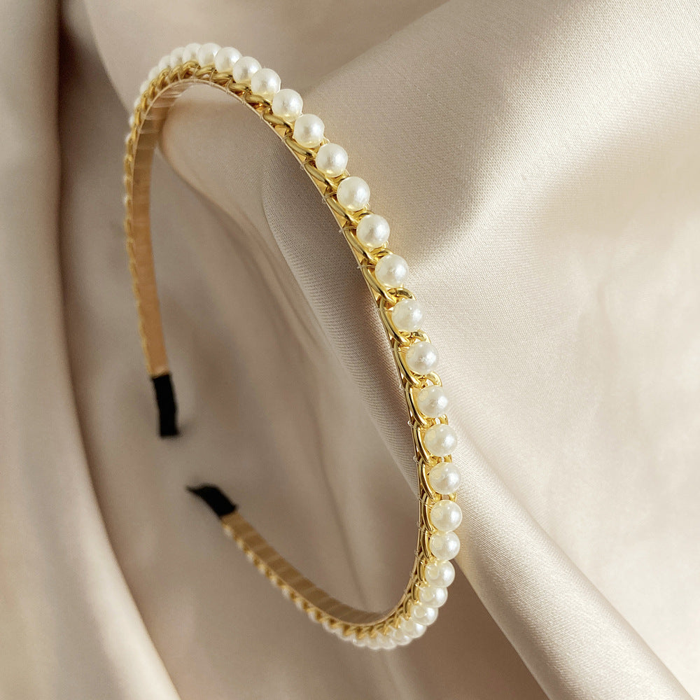 Damen Haarband mit eleganten Perlenverzierungen Shop Nory