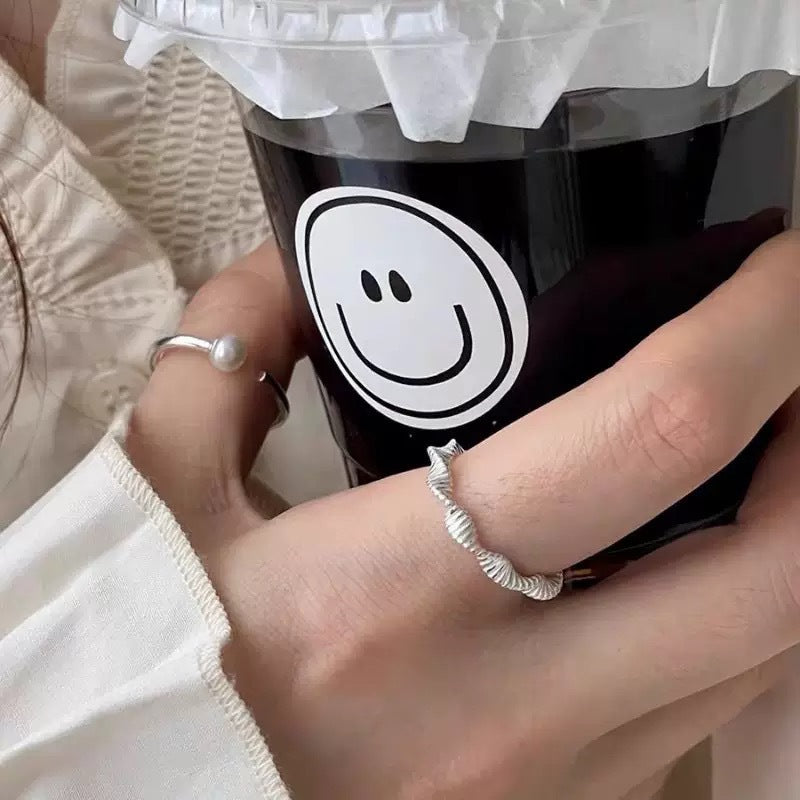 Damen Offener Ring mit kunstvollem DNA-Design Shop Nory