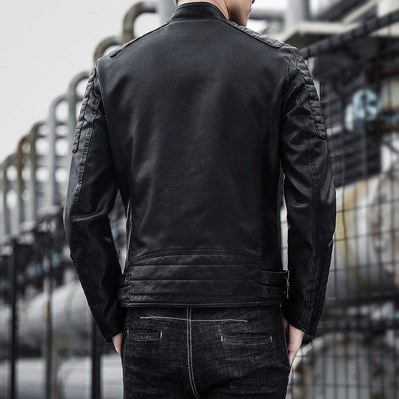 Herren Modische Bikerjacke aus Kunstleder Shop Nory 1787738599