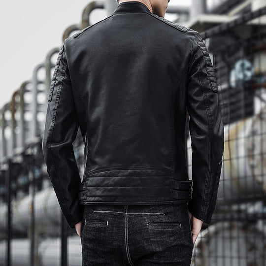 Herren Modische Bikerjacke aus Kunstleder Shop Nory 1787738599