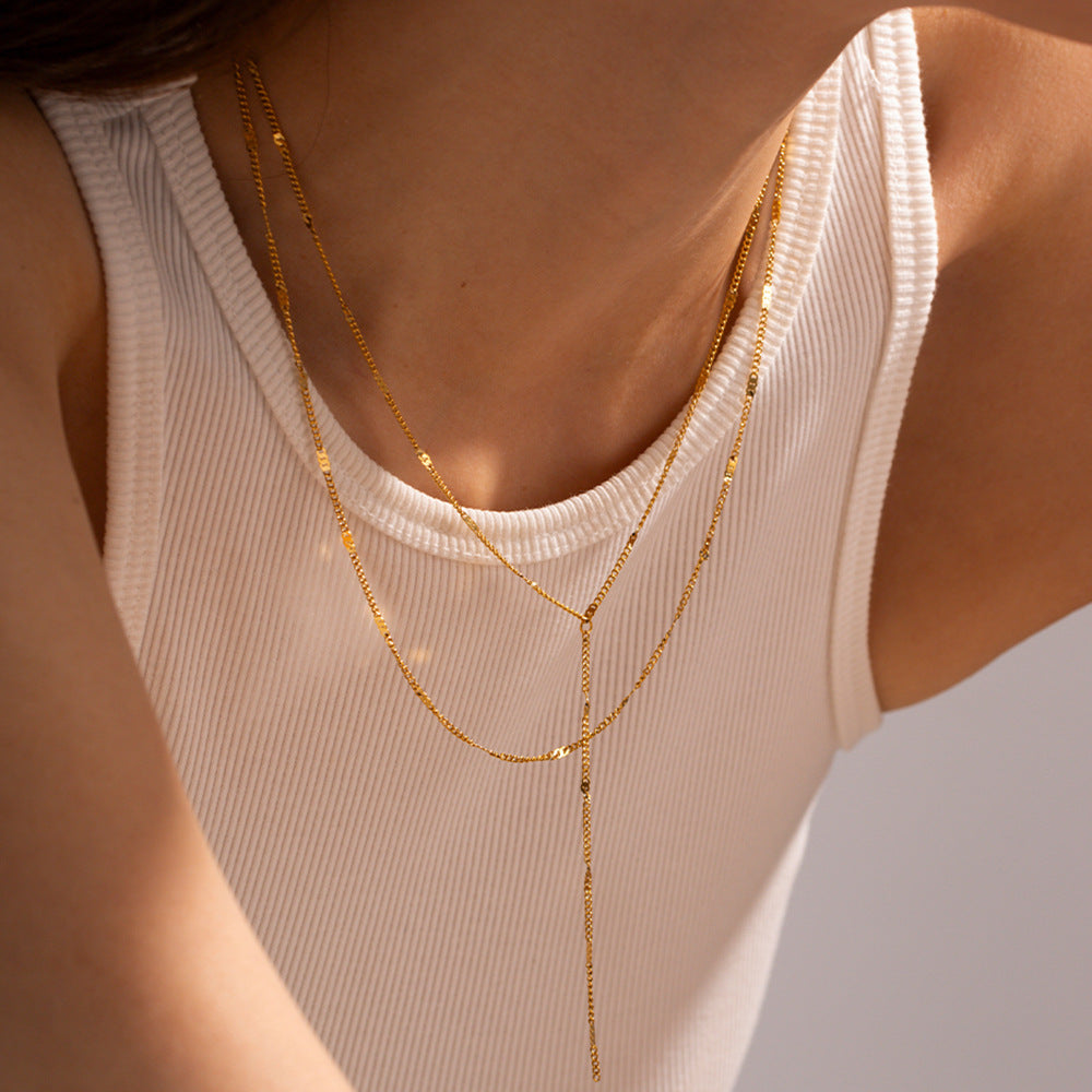 Damen mehrlagige Halskette mit anpassbarem Design und hypoallergenen Eigenschaften Shop Nory