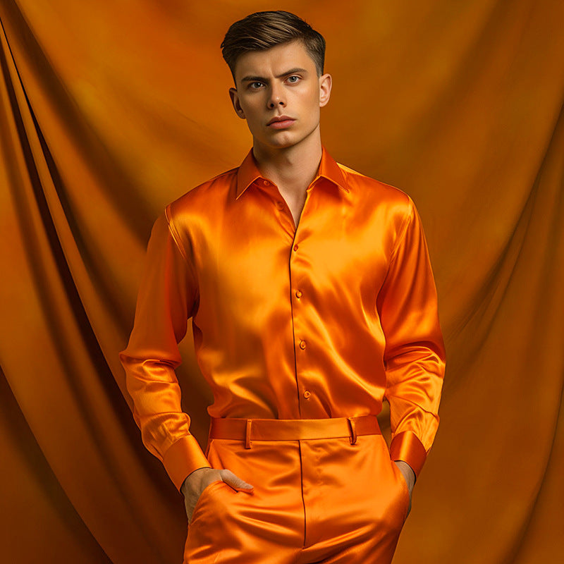Herren elegante und glänzende Hemd