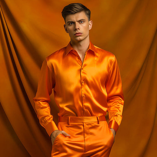 Herren elegante und glänzende Hemd