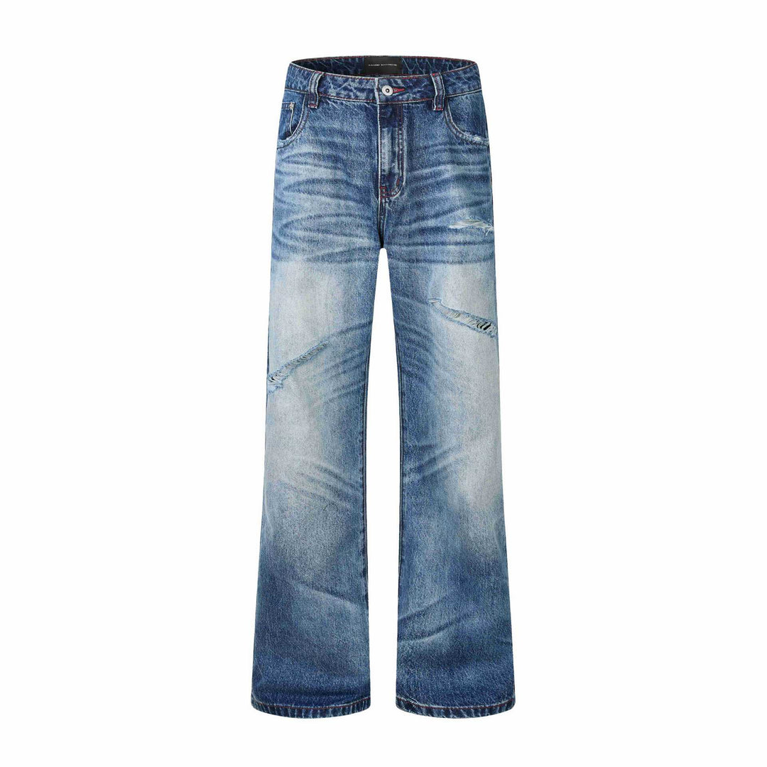 Damen Hochgeschnittene Jeans mit weitem Bein, Destroyed‑Look und Fünf‑Taschen‑Schnitt Shop Nory