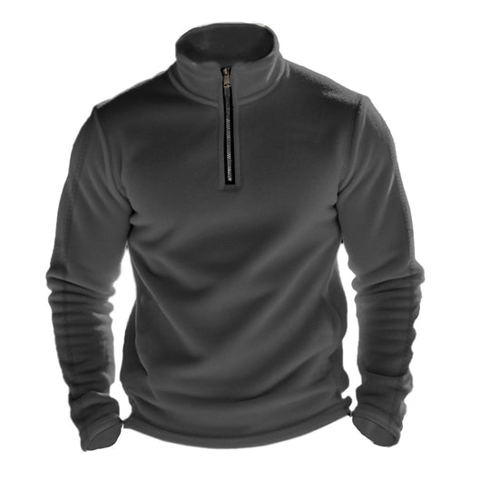 Herren nan funktionaler Fleecepullover mit Halbzip, Stehkragen und Raglanärmeln Shop Nory