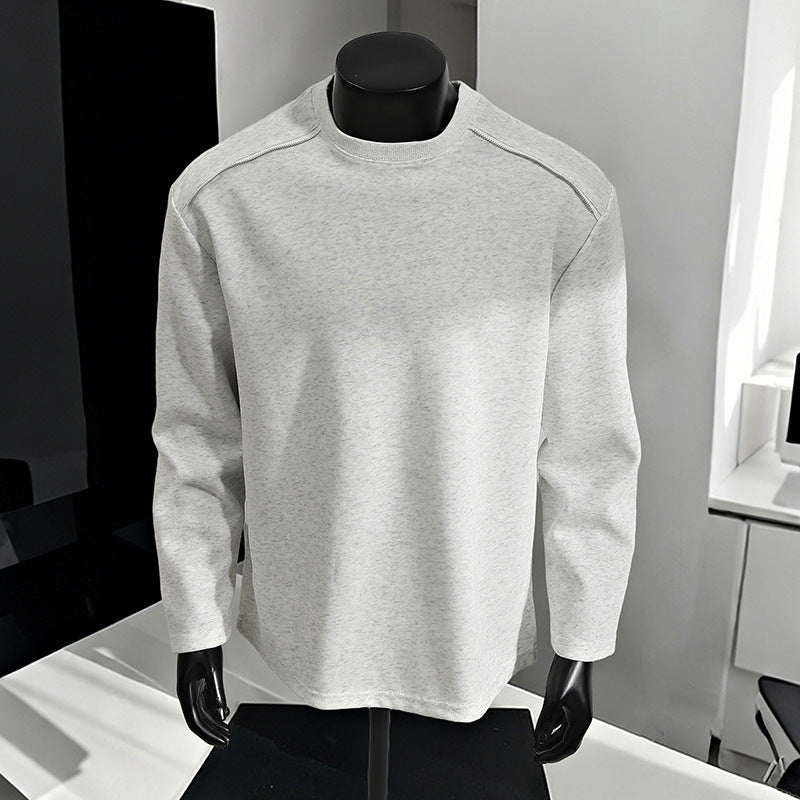Herren Relaxed-Fit Baumwollmix Crewneck-Sweatshirt mit Raglannähten und melierter Struktur Shop Nory