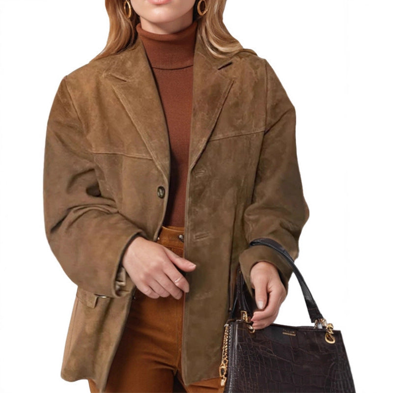Damen Elegante und gemütliche Blazerjacke