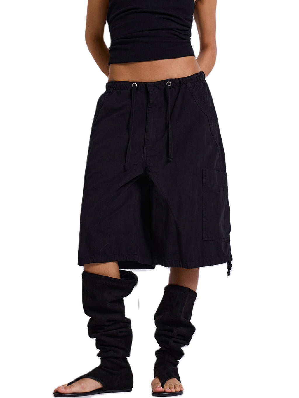 Damen lässige kurze Cargo-Shorts mit verstellbarem Bund und praktischen Taschen