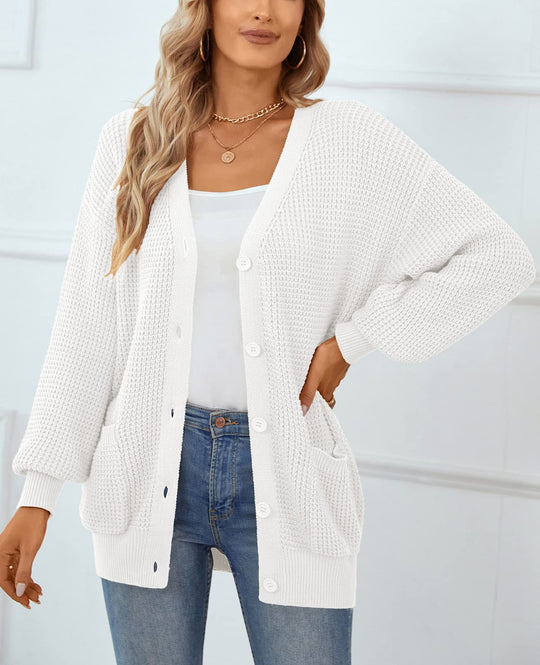 Damen Grobstrick Cardigan