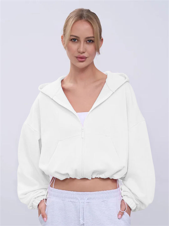 Damen Modischer cropped Zip-Hoodie Shop Nory