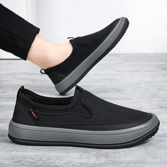Herren nan atmungsaktiver Slip-On Mesh-Sneaker mit elastischem Einstieg und stoßdämpfender EVA-Plateausohle Shop Nory