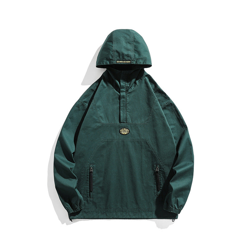 Herren Kapuzen-Anorak Pulloverjacke im Oversize-Utility-Stil Shop Nory