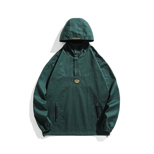 Herren Kapuzen-Anorak Pulloverjacke im Oversize-Utility-Stil Shop Nory